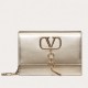 Valentino Vcase Small Chain Bag In Gold Metallic Lambskin