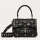 Valentino Candystud Mini Handbag In Black Lambskin