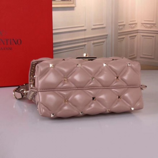 Valentino Garavani Poudre Quilted Candystud Top Handle Bag