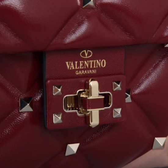 Valentino Garavani Quilted Candystud Top Handle Bag