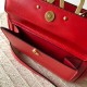 Valentino Medium Rockstud Alcove Top Handle Bag In Red Calfskin