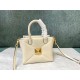 Valentino One Stud Top Handle Bag In White Nappa Leather