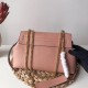 Valentino Small Vring Handbag In Pink Buffalo Leather