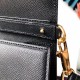 Valentino Small Vsling Handbag In Black Grainy Calfskin