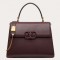 Valentino Vsling Handbag In Bordeaux Grainy Calfskin