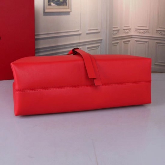 Valentino Garavani Red Large Vring Shopping Tote