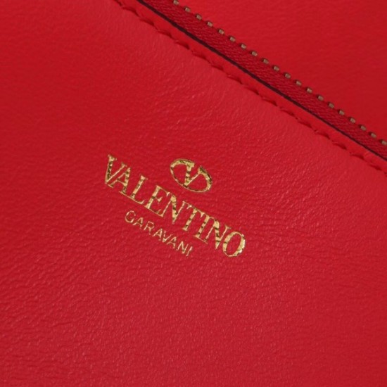 Valentino Garavani Red Large Vring Shopping Tote