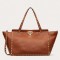 Valentino Medium Rockstud Tote Bag In Brown Grainy Calfskin