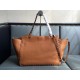 Valentino Medium Rockstud Tote Bag In Brown Grainy Calfskin