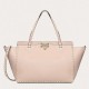 Valentino Medium Rockstud Tote In Poudre Grain Calfskin