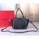 Valentino Mini Rockstud Tote In Black Grain Calfskin