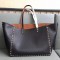 Valentino Noir Rockstud Medium Reversible Tote Bag