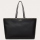 Valentino Rockstud Large Shopping Bag In Black Leather