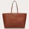 Valentino Rockstud Large Shopping Bag In Brown Leather 