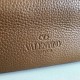 Valentino Rockstud Large Shopping Bag In Brown Leather 