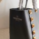 Valentino Roman Stud Tote Bag In Black Grainy Calfskin