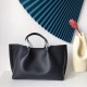 Valentino Vlogo Escape Medium Shopper In Black Grainy Calfskin