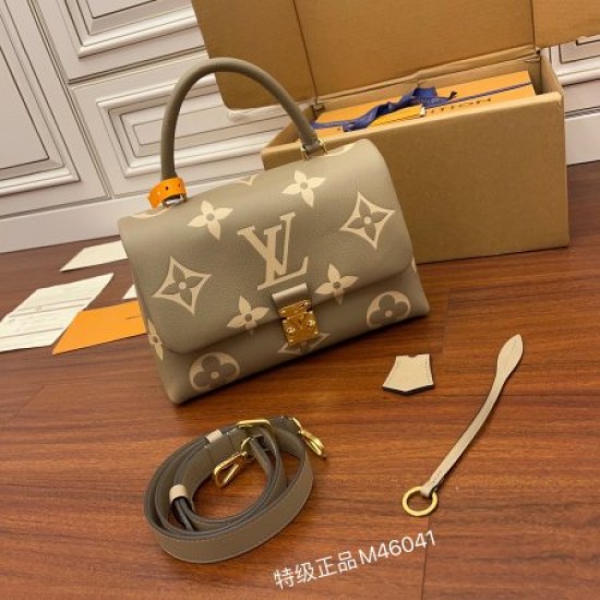 Louis Vuitton m46041 includes electronic chip internal code, gift bag, protection cloth, copper electronic label genuine italian leather