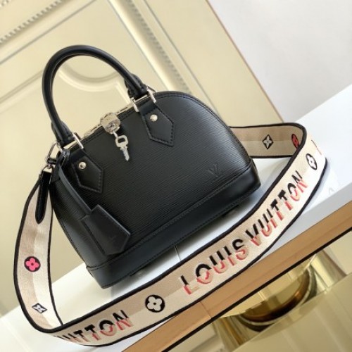 Louis Vuitton m59217 black alma bb tote bag