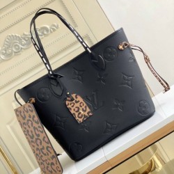 Louis Vuitton m45856 black wild at heart neverfull medium handbag