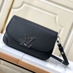 Louis Vuitton m59386 black buci handbag