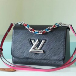 Louis Vuitton m50280 black twist denim medium