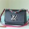 Louis Vuitton m50280 black twist denim medium