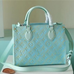 Louis Vuitton m45659 green small tote bag