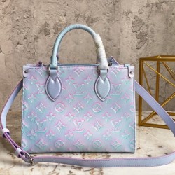 Louis Vuitton m46067 blue onthego small tote