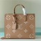 Louis Vuitton m45595 khaki onthego small handbag