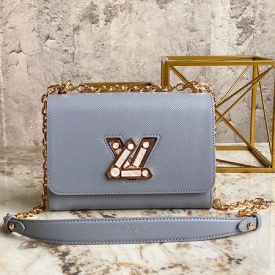 Louis Vuitton m59218 gray twist chain bag