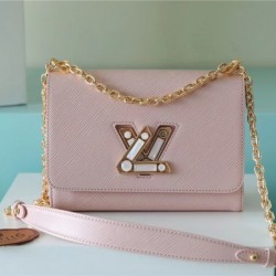 Louis Vuitton m59218 pink twist medium handbag