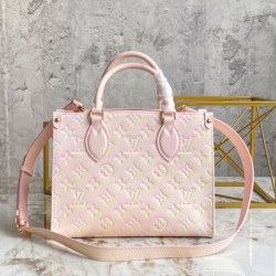 Louis Vuitton m46168 pink onthego small tote