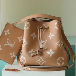 Louis Vuitton m45256 khaki néonoé medium handbag