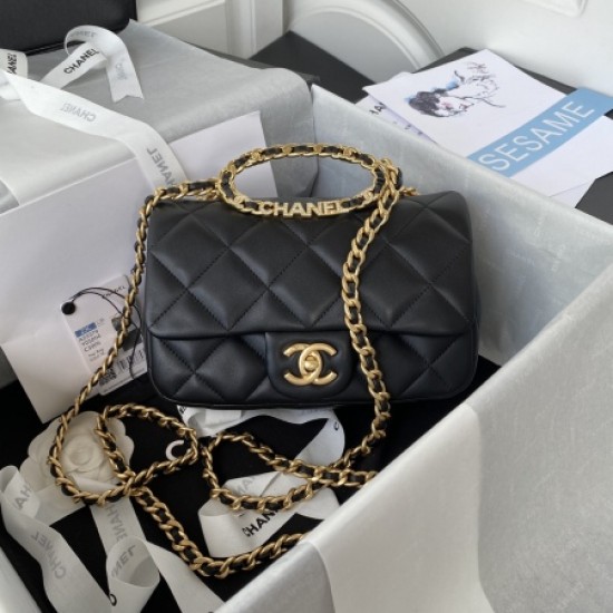 Chanel as3451 chain handbag with diamond