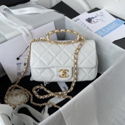 Chanel as3451 ring handle chain handbag with drill