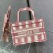 Dior mini pink striped tote