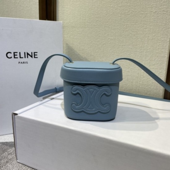 Celine boxtriomphe series handbag exquisite bucket bag small square bag