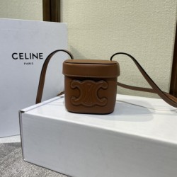 Celine boxtriomphe series handbag exquisite bucket bag small square bag