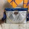 Louis Vuitton m21057 blue/silver down three-piece set maxi multi pochette accessoires handbag