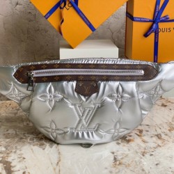 Louis Vuitton m20971 silver down maxi waist bag