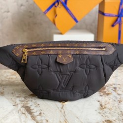 Louis Vuitton m20971 black down feather waist bag series maxi waist bag