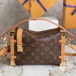 Louis Vuitton 21 x14x6cm box bag side trunk pm handbag