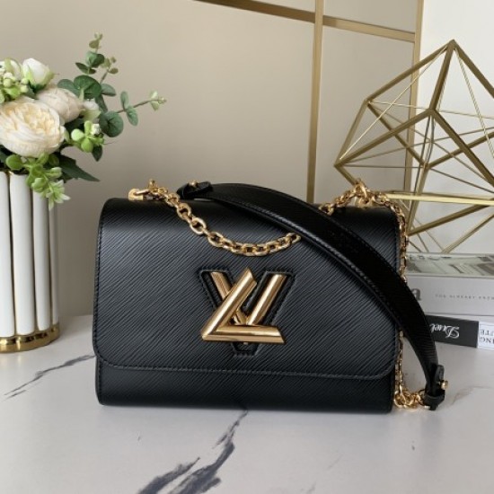 Louis Vuitton m54804 twist chain bag flap bag epi grained leather