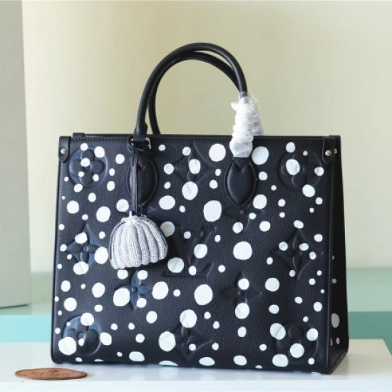 Louis Vuitton m46389 replica designer handbags leather embossed spot mummy bag shopping bag tote bag