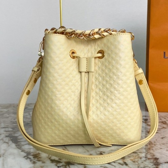 Louis Vuitton yellow neonoébb bucket bag