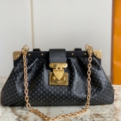 Louis Vuitton black monogram clutch handbag