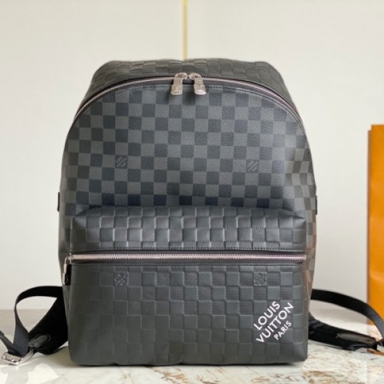 Louis Vuitton black graphite discovery small backpack