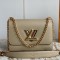 Louis Vuitton epi grained leather twist mm chain bag medium handbag