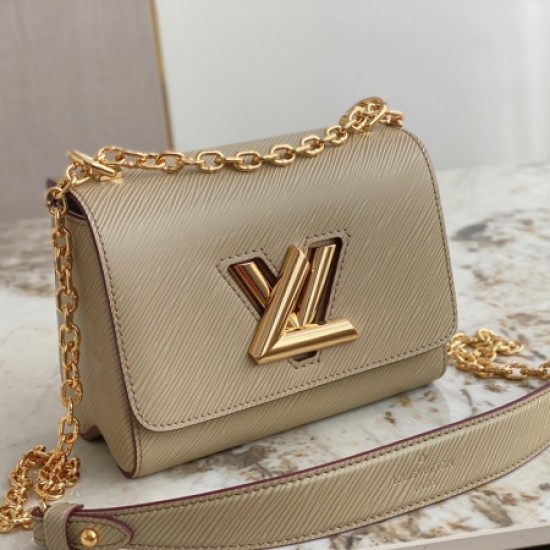 Louis Vuitton epi grained leather twist pm chain bag